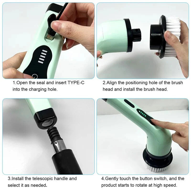 💐50% OFF ! Multifunctional Electric Brush – Goodbye Stubborn Stains 🔧💪【Special Price】