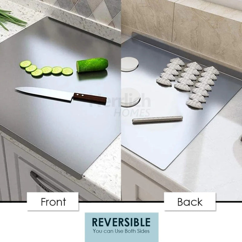 ✨ Stainless Steel Countertop Chopping Board – Hygienic, Knife-Friendly & Easy-Clean Surface 🍽️