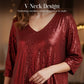 🔥New Arrivals & Special Offers-Women's Sparkle Sequin V-Neck Dress