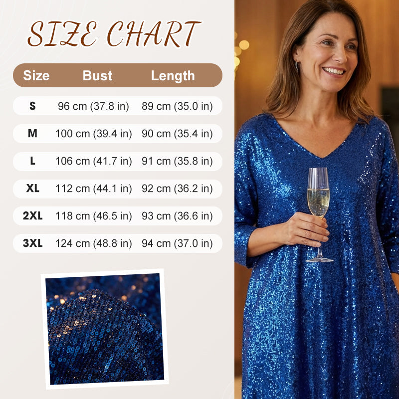 🔥New Arrivals & Special Offers-Women's Sparkle Sequin V-Neck Dress