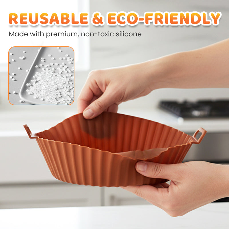 🏆 Last Day Special Price £9.79!!!Reusable Silicone Air Fryer Liner