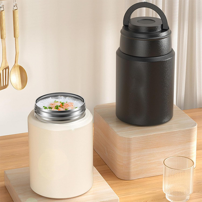 316 Stainless Steel Thermal Food Jar with Folding Spoon