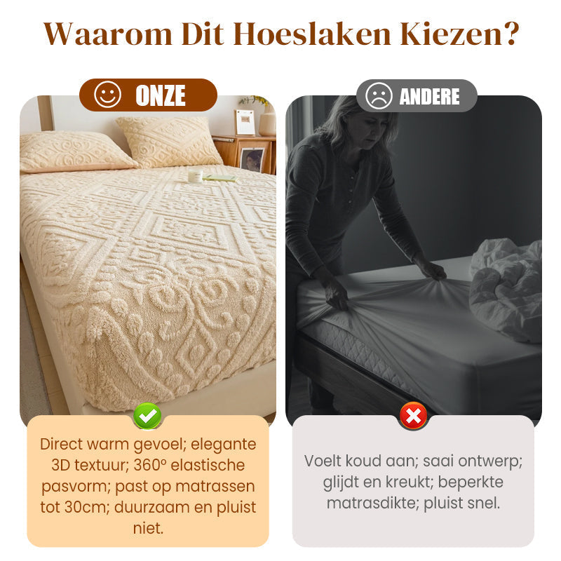 360° All-Around Stretch Plush Knit Fitted Sheet