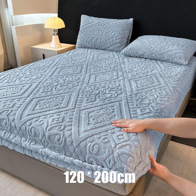 360° All-Around Stretch Plush Knit Fitted Sheet