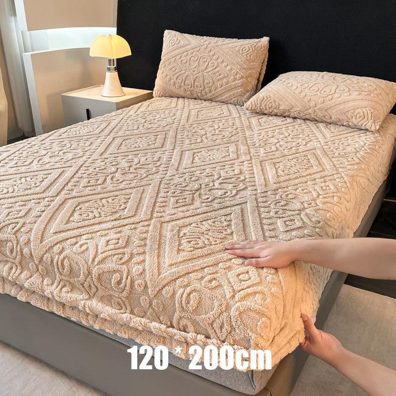 360° All-Around Stretch Plush Knit Fitted Sheet