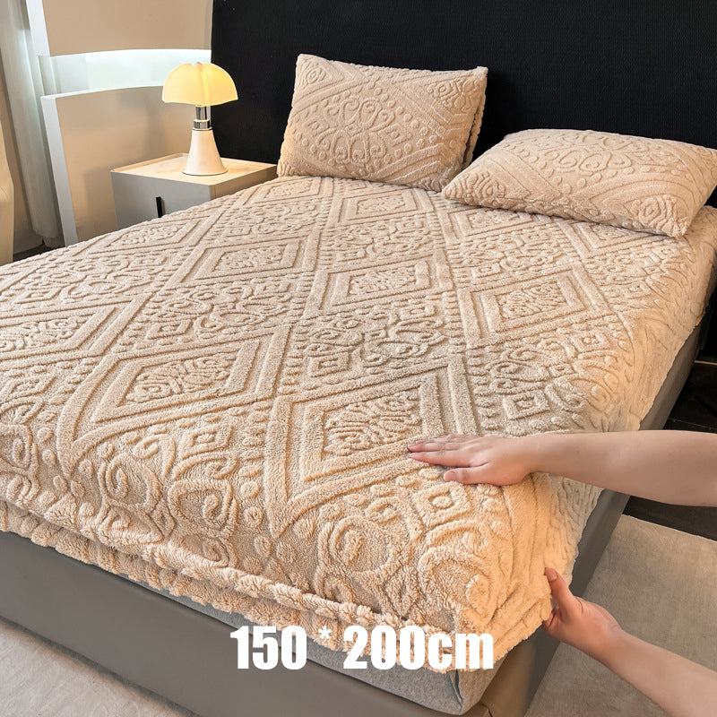 360° All-Around Stretch Plush Knit Fitted Sheet