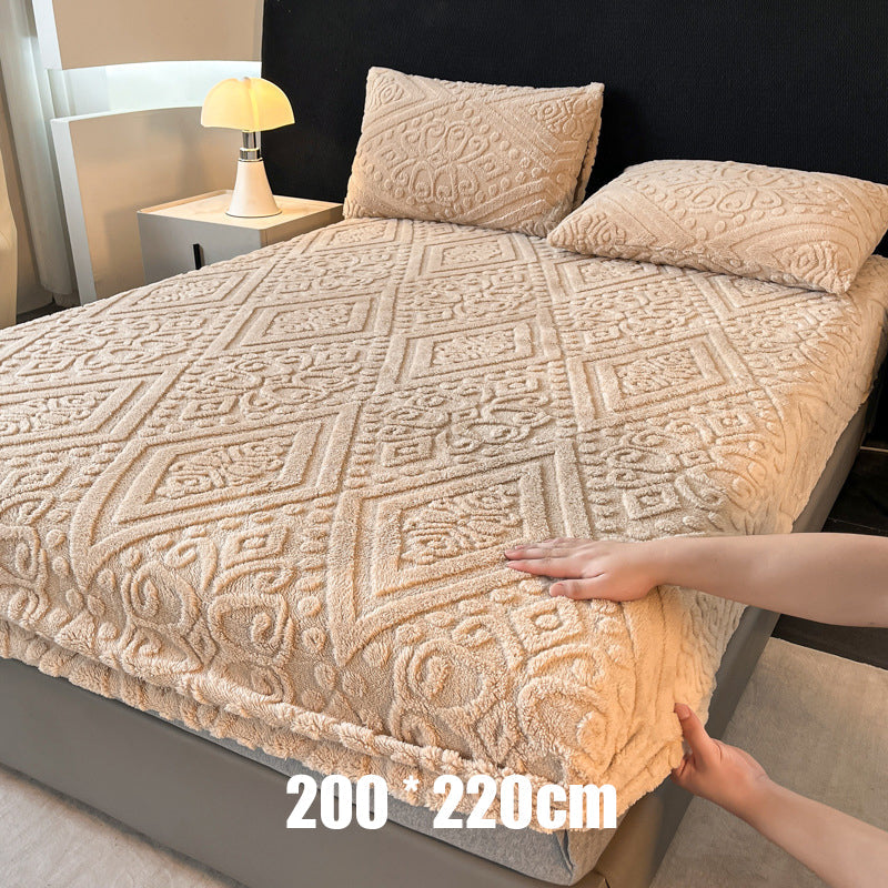 360° All-Around Stretch Plush Knit Fitted Sheet