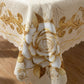 🔥Limited-time offer-Waterproof Gold Rose Tablecloth