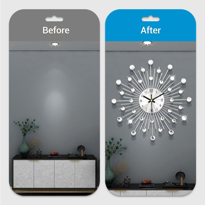 ✨ 62% OFF NOW! 🕰️ Rhinestone Wall Clock – Silent Movement, Sparkling Design & Elegant Home Decor 💎