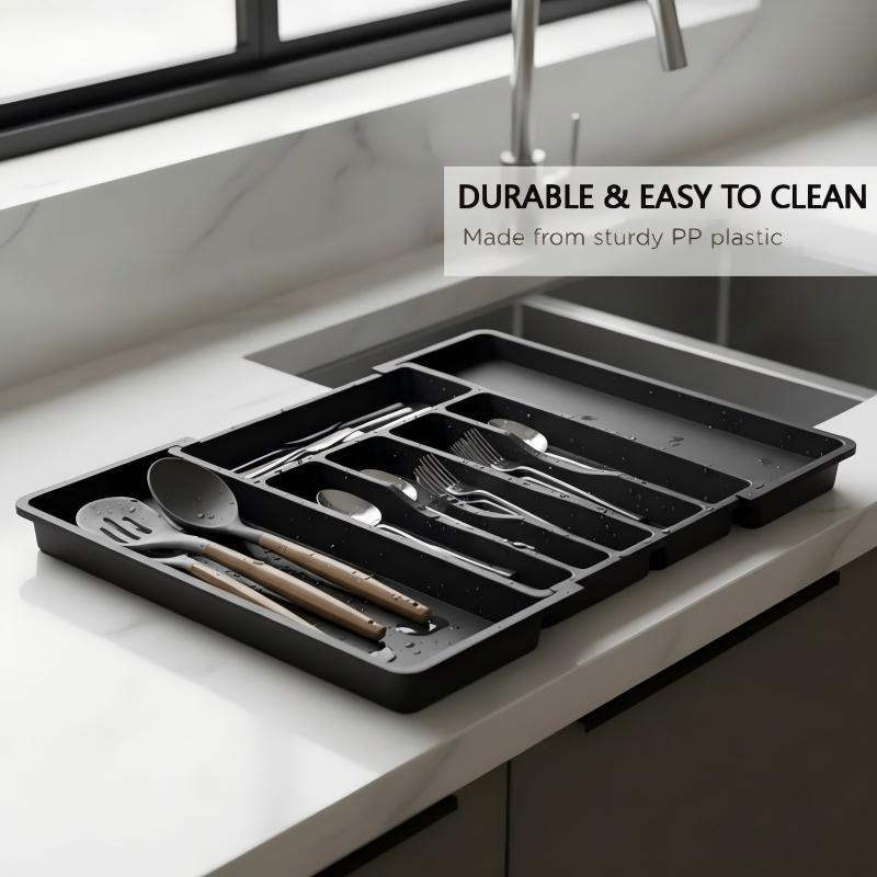 🔥Hot Sale Offers-Extendable Kitchen Cutlery Storage Organizer