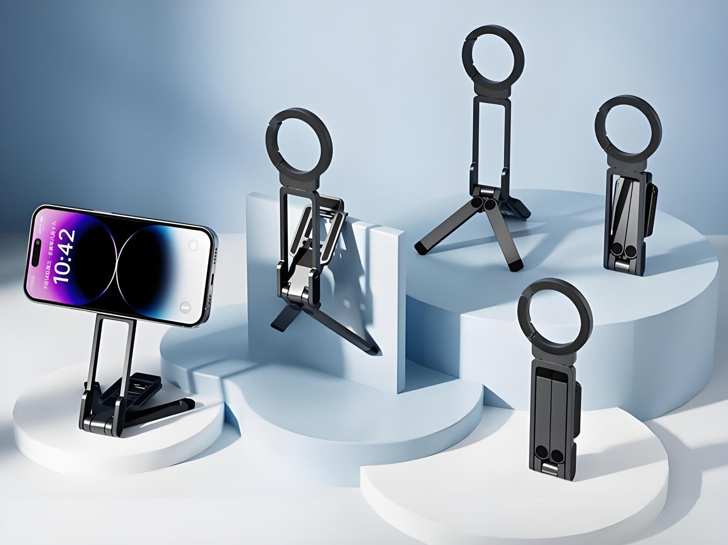 📢📢50% off!! ⏰ Magnetic Mount – 5-in-1 Mini Tripod with Dual MagSafe Magnets, Foldable Hook & Arca-Swiss Base! 📱🎥