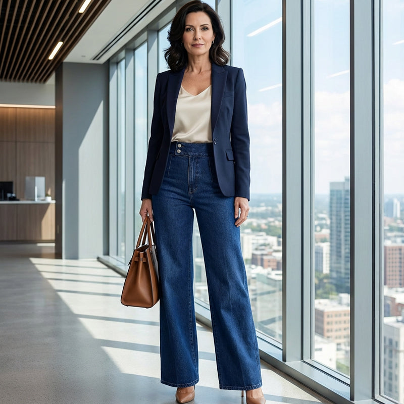 🎁New arrival 50% OFF💥Women's High-Waist Wide-Leg Jeans