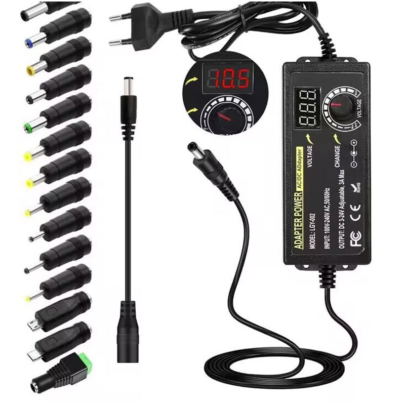 🔥Limited-time offer-Adjustable 3V-24V 3A Universal AC/DC Power Adapter