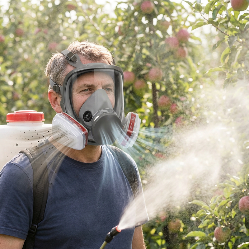 🔥Limited-time offer-Full Face Respirator Mask with Efficient Filtration System