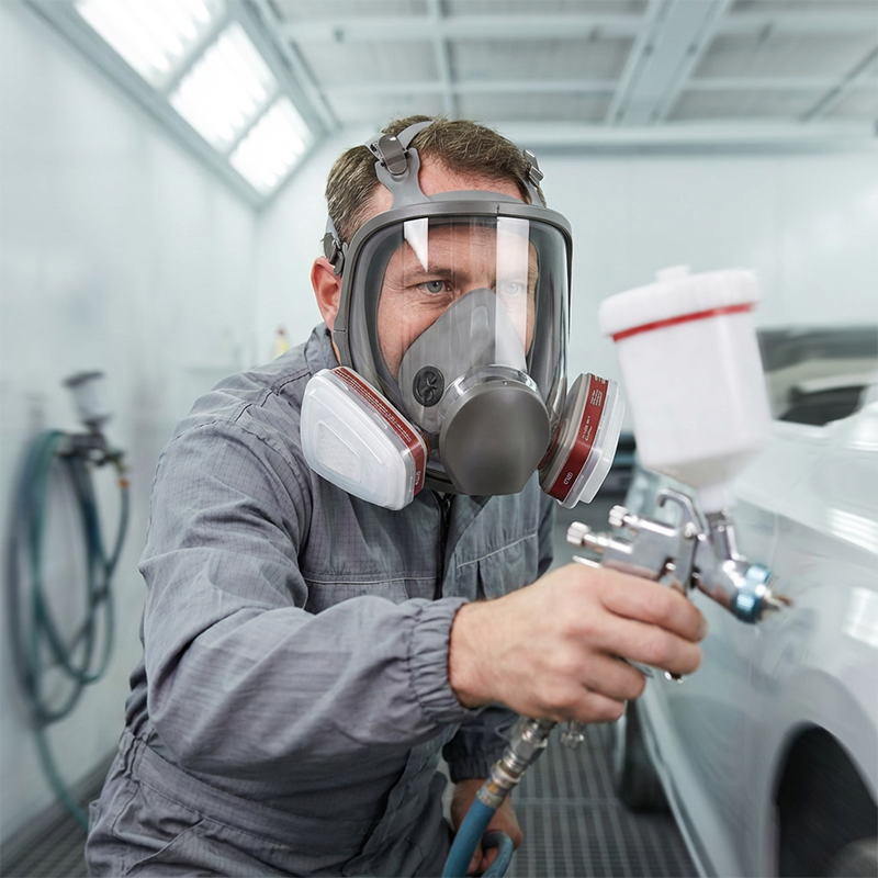 🔥Limited-time offer-Full Face Respirator Mask with Efficient Filtration System