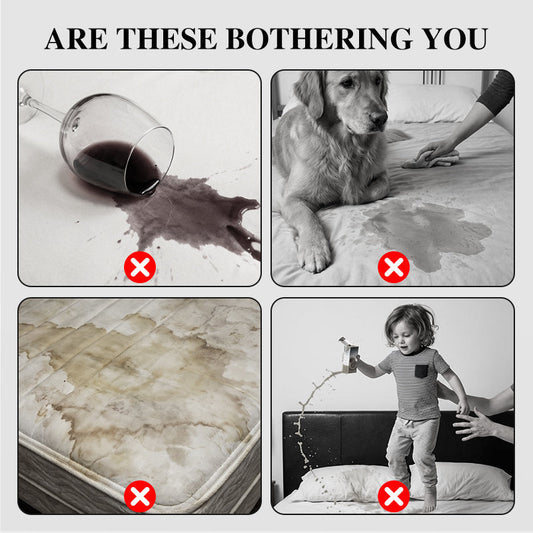 🌤️50% off!🛏️Waterproof Quilted Mattress Cover & Pillowcases Set