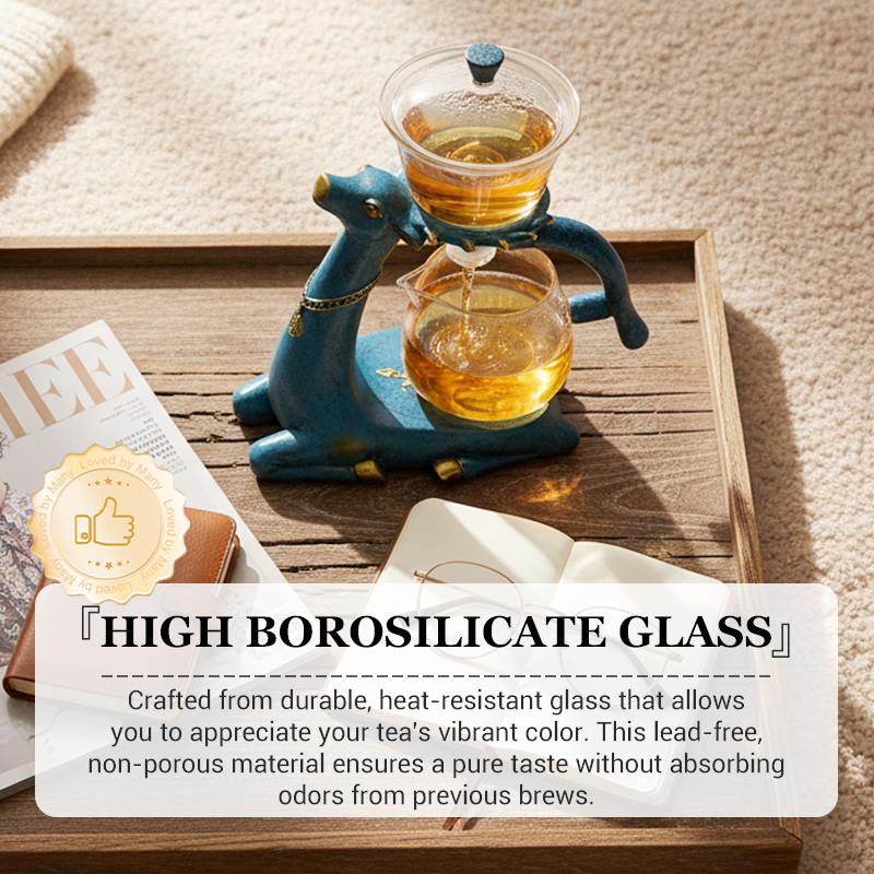 🔥Hot Sale Offers-Automatic Magnetic Dispensing Glass Tea Set