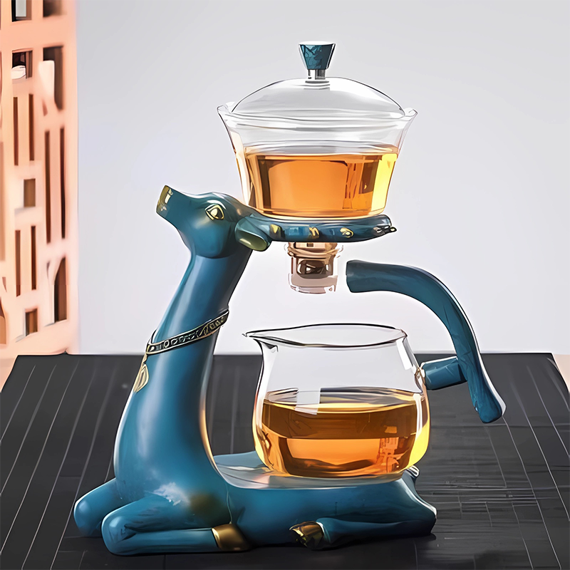 🔥Hot Sale Offers-Automatic Magnetic Dispensing Glass Tea Set