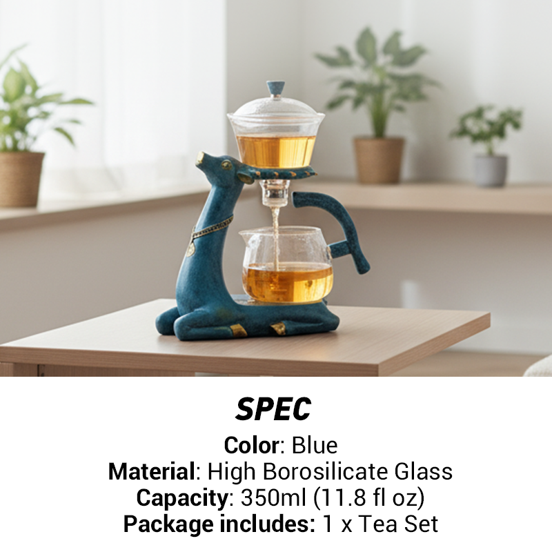 🔥Hot Sale Offers-Automatic Magnetic Dispensing Glass Tea Set