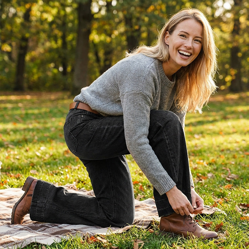 ⏰ 60% OFF NOW! 👖 Women's Retro Flare Jeans – Stretch Denim, Functional Pockets & Vintage High-Waist Fit 🌟