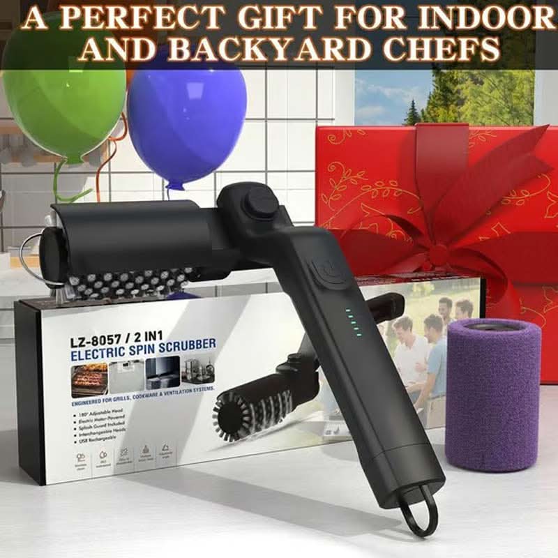 🍖Cordless Electric BBQ Brush Cleaner – Deep Cleaning, Long Handle & Rechargeable🔋