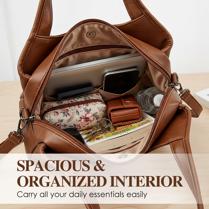 🎀 Effortless Everyday Chic | Soft Faux Leather Crossbody Bag | Lightweight & Hands-Free 🛍️【50% OFF】