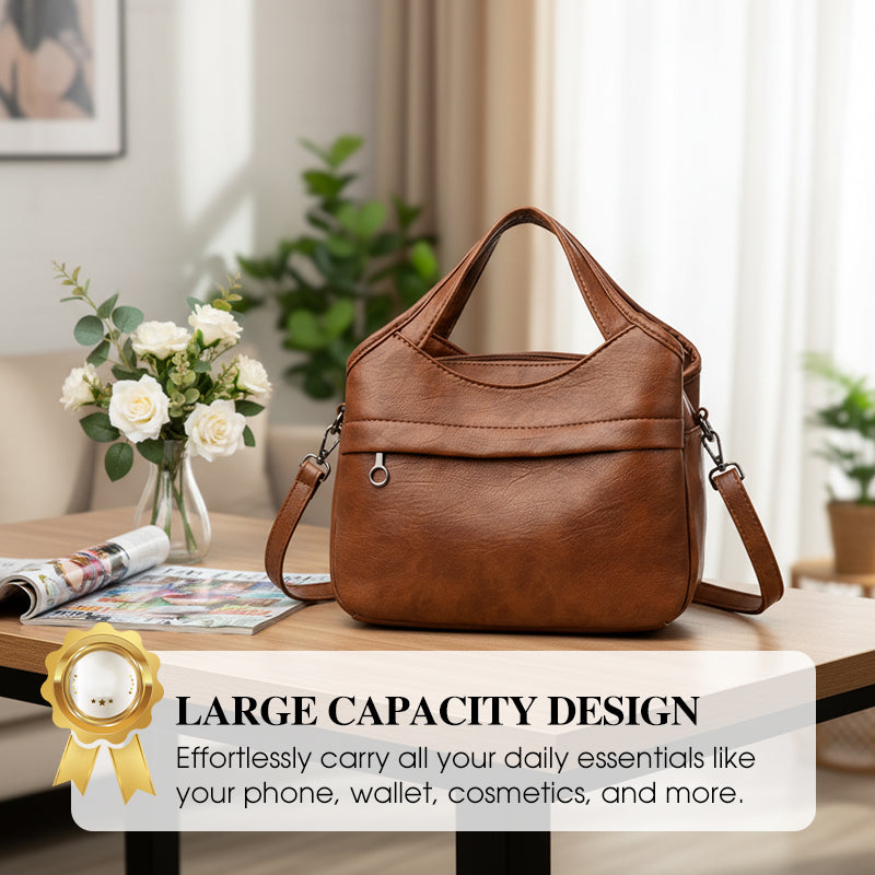 🎀 Effortless Everyday Chic | Soft Faux Leather Crossbody Bag | Lightweight & Hands-Free 🛍️【50% OFF】