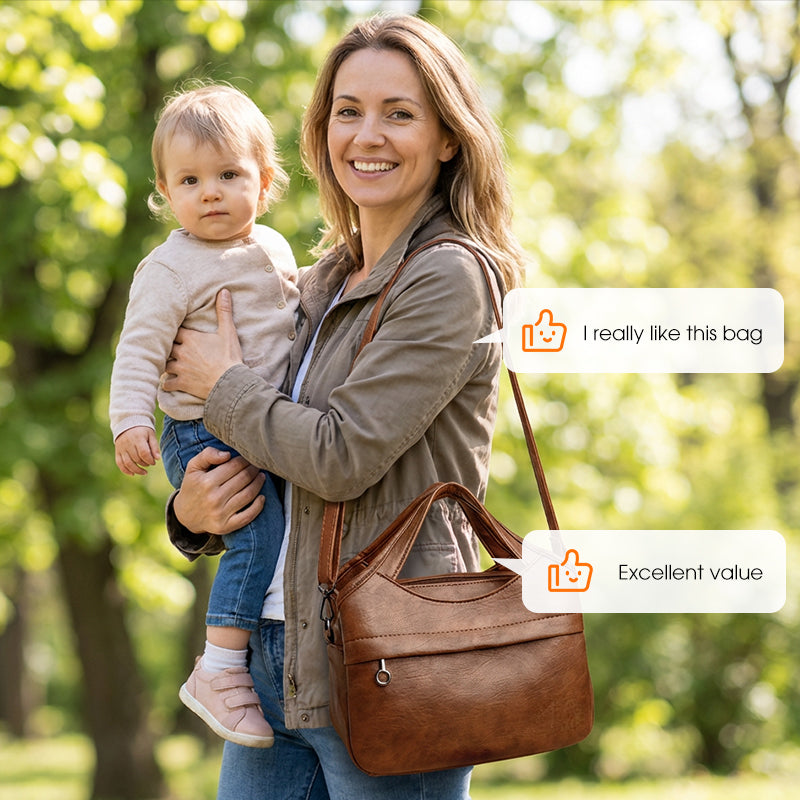 🎀 Effortless Everyday Chic | Soft Faux Leather Crossbody Bag | Lightweight & Hands-Free 🛍️【50% OFF】