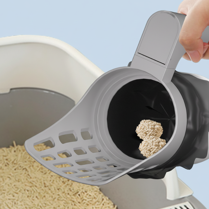 🔥Hot Sale Deals-Cat Litter Scoop with Trash Can