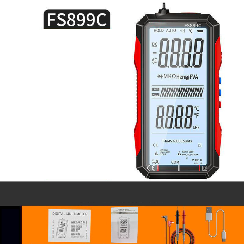 📢2026 Hot Sale 50% off⏰USB Rechargeable Digital Multimeter – True RMS, Auto-Ranging & Backlit LCD Display, CAT III 1000V 🛡️