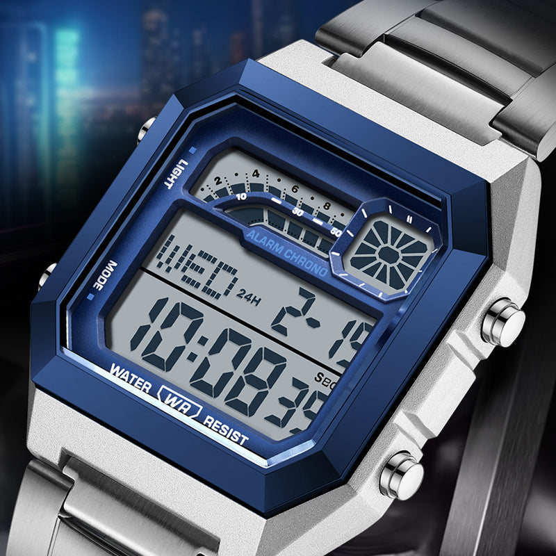 ⌚ 50% OFF! ⏱️ Unisex digital watch with square display – luminous display, 50M waterproof & lightweight durable strap 🌙