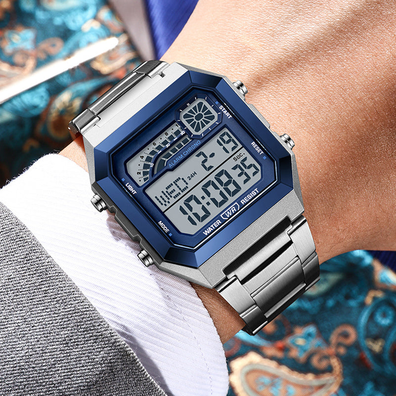 ⌚ 50% OFF! ⏱️ Unisex digital watch with square display – luminous display, 50M waterproof & lightweight durable strap 🌙