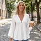 🔥Hot Sale Offers-Women's V-Neck Ruffle Sleeve Blouse