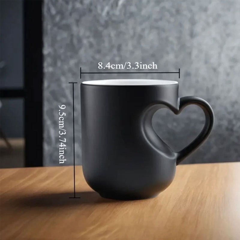 📢📢50% OFF !!!⏰Color Changing Heart Handle Ceramic Mug for Valentine's Day