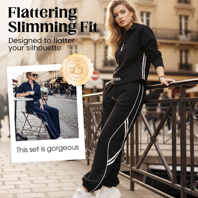 🎁2026 New Arrivals 50% OFF💥Women's Half-Zip Casual Tracksuit Set