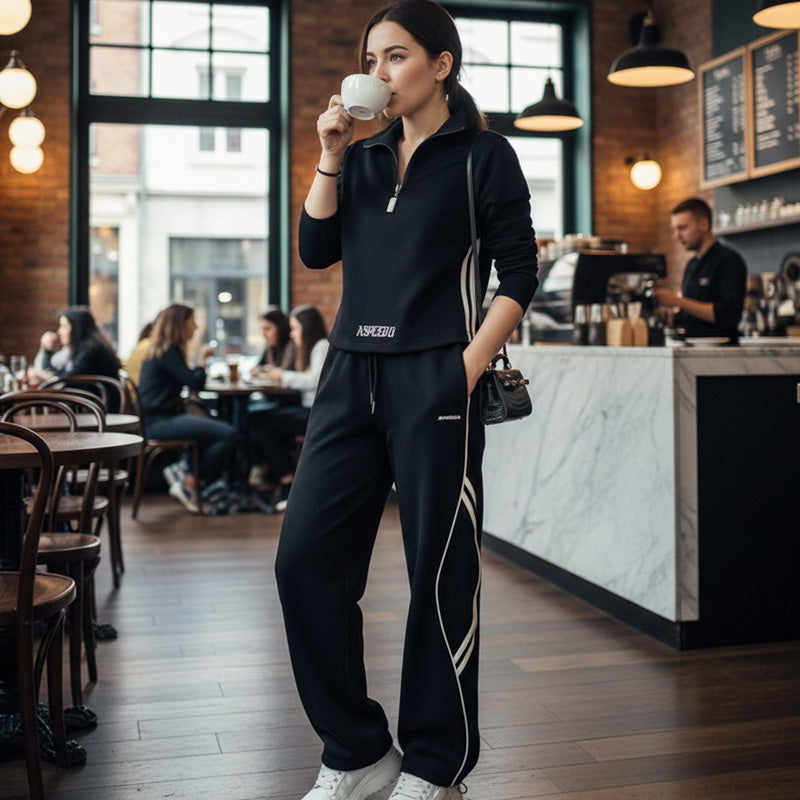 🎁2026 New Arrivals 50% OFF💥Women's Half-Zip Casual Tracksuit Set