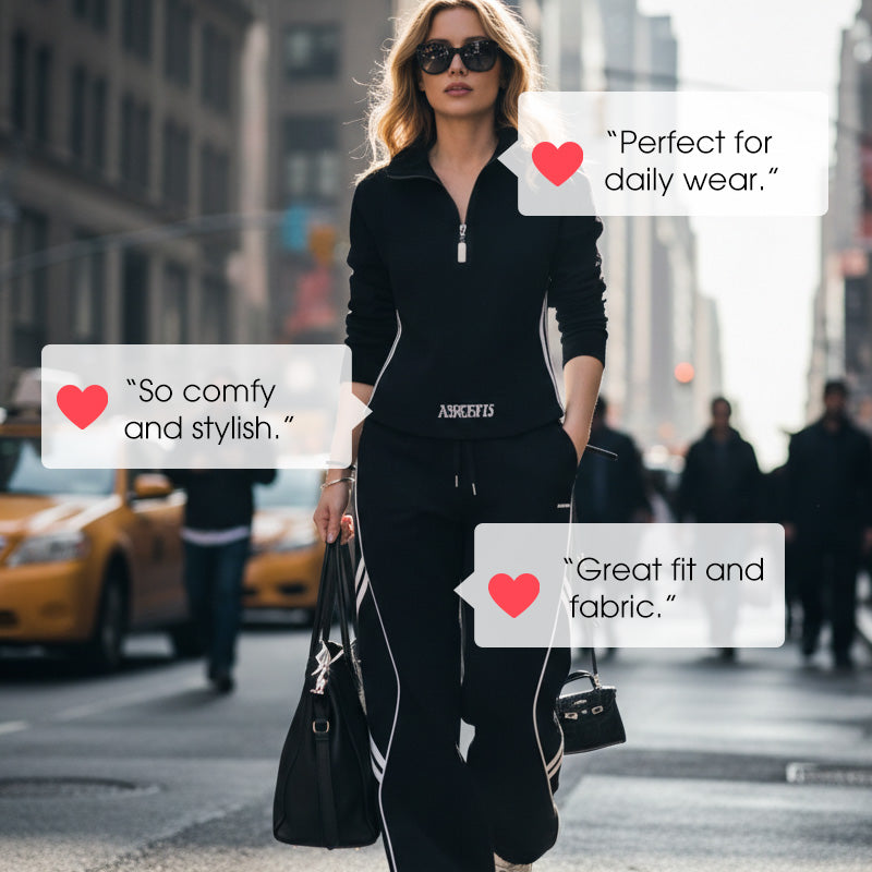 🎁2026 New Arrivals 50% OFF💥Women's Half-Zip Casual Tracksuit Set