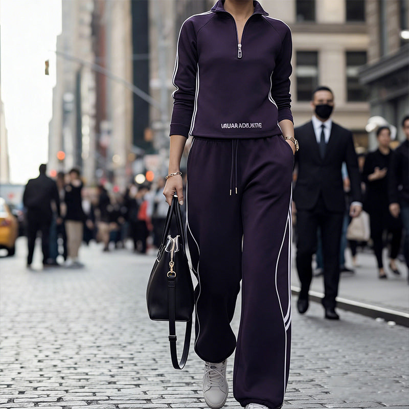 🎁2026 New Arrivals 50% OFF💥Women's Half-Zip Casual Tracksuit Set