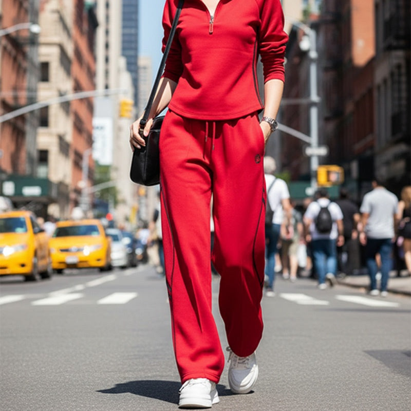 🎁2026 New Arrivals 50% OFF💥Women's Half-Zip Casual Tracksuit Set