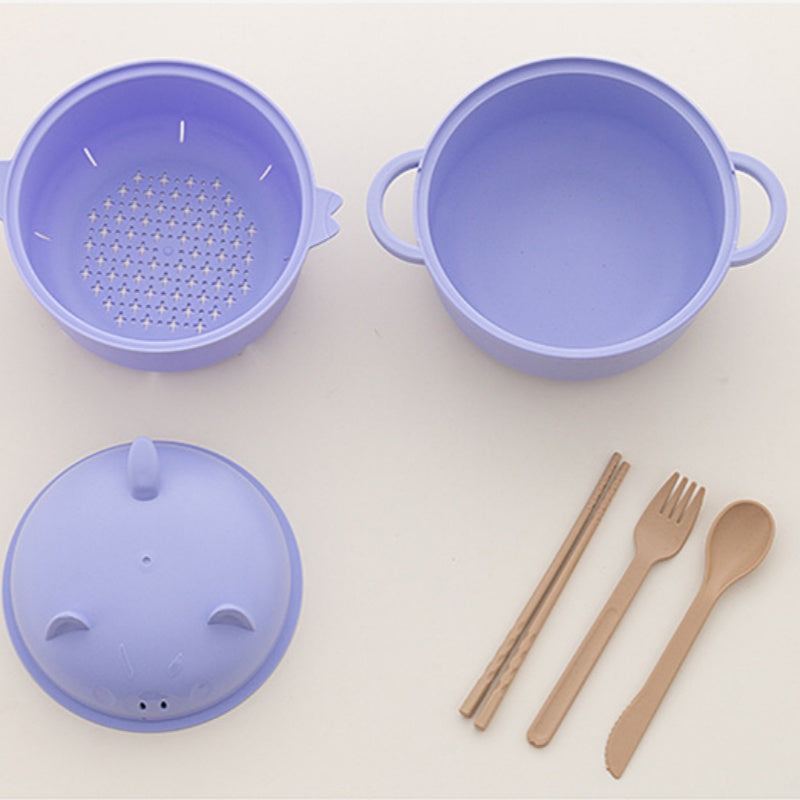 🔥While Supplies Last 40% OFF!🎉 1300ml Instant Noodle Bowl Set with Lid & Cutlery