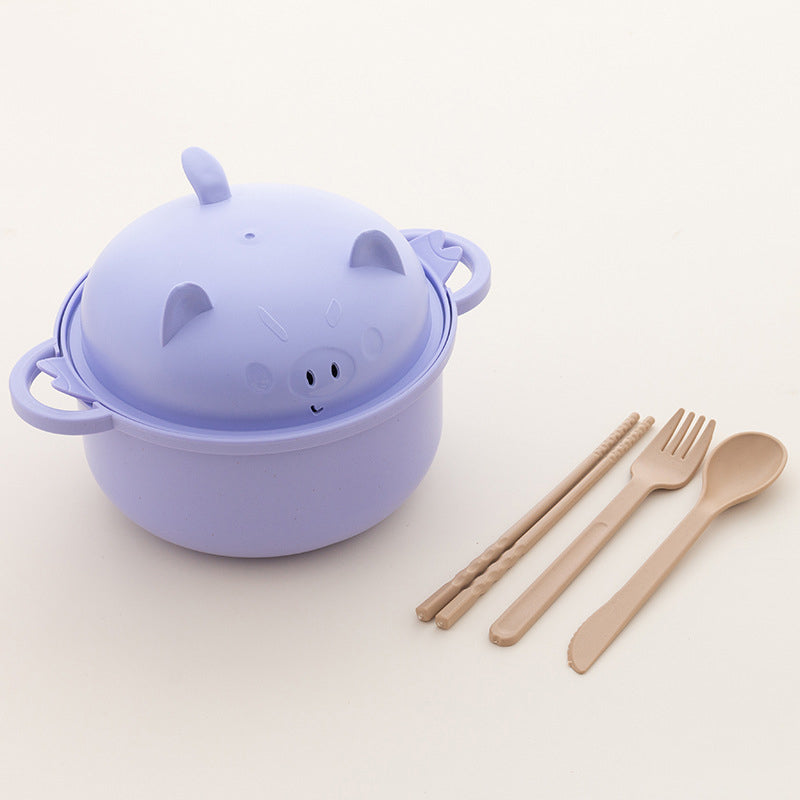 🔥While Supplies Last 40% OFF!🎉 1300ml Instant Noodle Bowl Set with Lid & Cutlery
