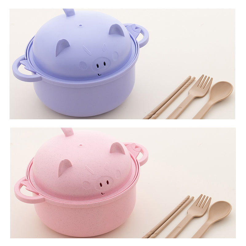 🔥While Supplies Last 40% OFF!🎉 1300ml Instant Noodle Bowl Set with Lid & Cutlery