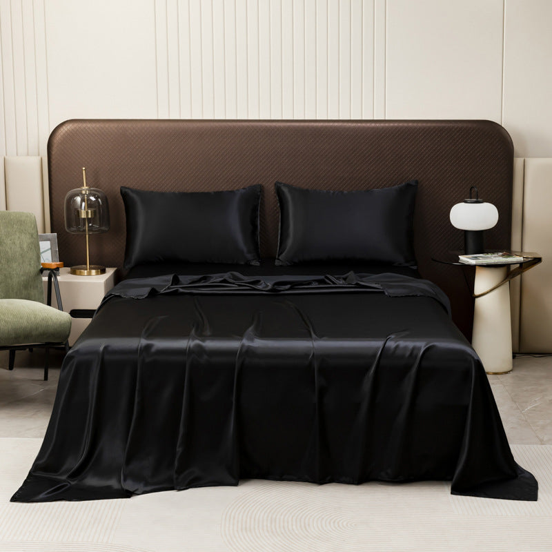 Plain satin flat sheet🛏️As soon as it touches the skin, it provides an exceptionally soothing feeling, making it ideal for sleep.😴