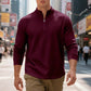 ✨Men's Quarter-Zip Jacquard Pullover Sweatshirt