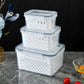 🍓 50% OFF NOW! ✨ 3-PC Fruit Container Set – Removable Colander, Leak-Proof & Stackable 🧊