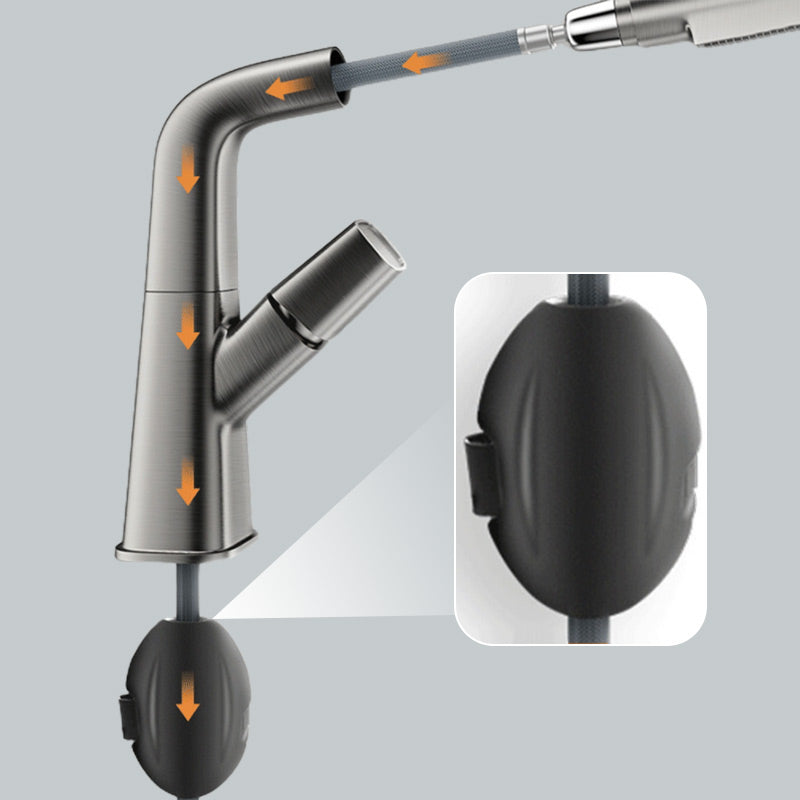 🔥Hot Sale Offers-1 Hole Bathroom Faucet with Pull out Sprayer