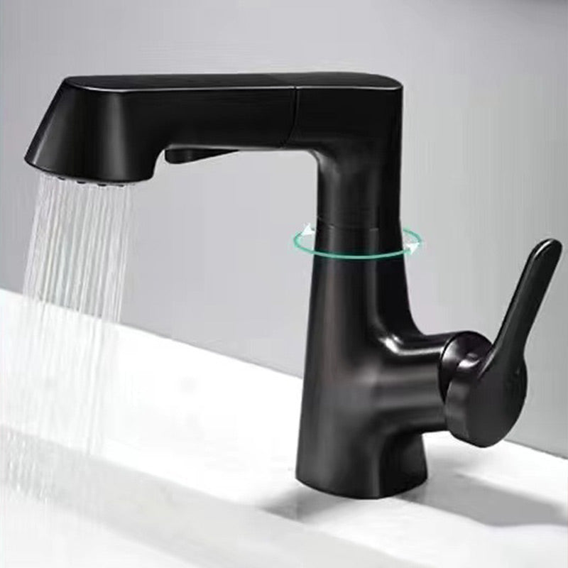 🔥Hot Sale Offers-1 Hole Bathroom Faucet with Pull out Sprayer
