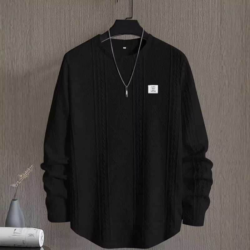 ✈️Hot Sale Offers-Men's Textured Crew Neck Sweatshirt