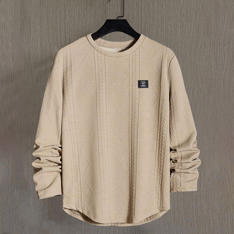 ✈️Hot Sale Offers-Men's Textured Crew Neck Sweatshirt