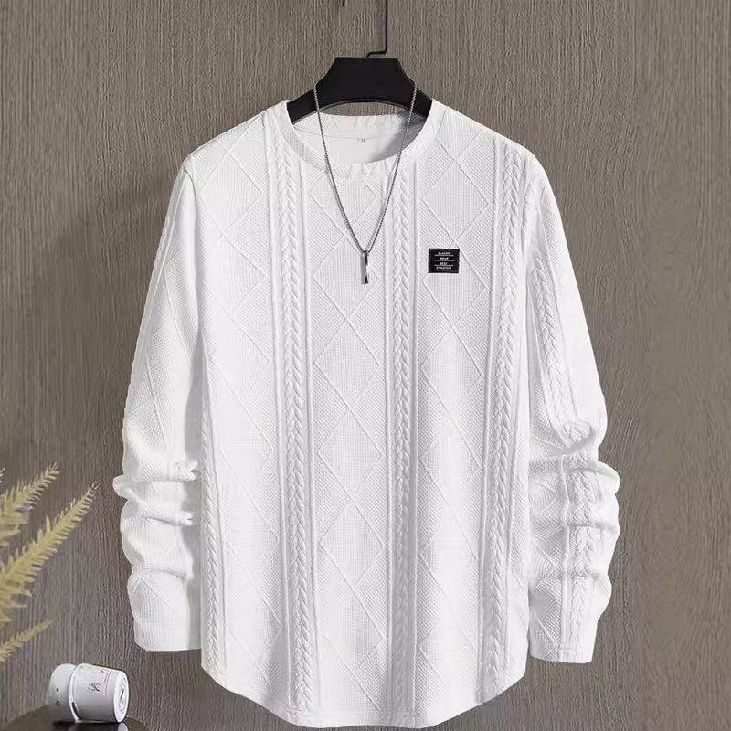 ✈️Hot Sale Offers-Men's Textured Crew Neck Sweatshirt